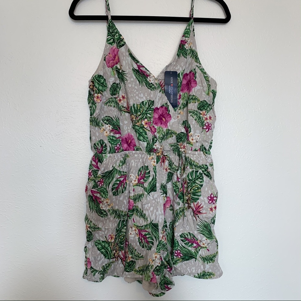 One Clothing Tropical Floral Romper